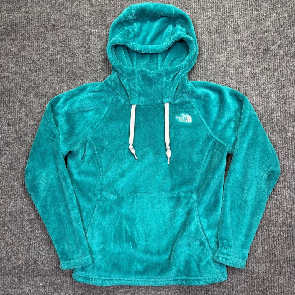The North Face Womens Osito Fleece Hoodie Teal Green Pullover Medium